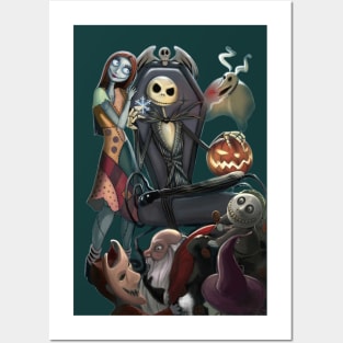 Pumpkin King Nightmare Before Christmas Jack Skellington Posters and Art